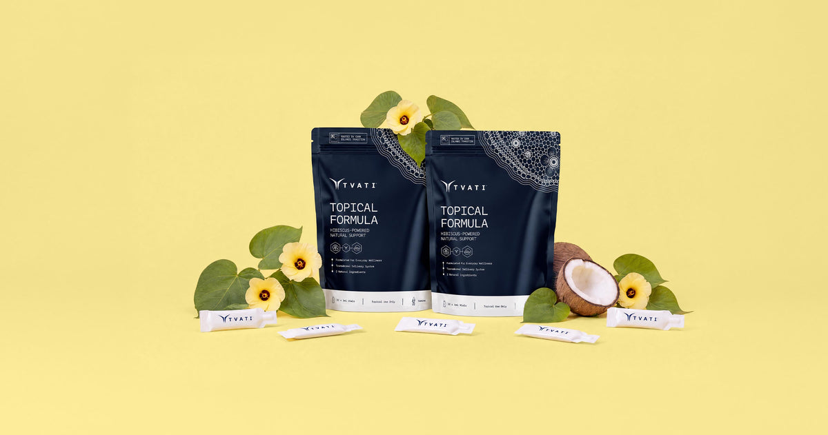Tvati topical formula with hibiscus and coconut
